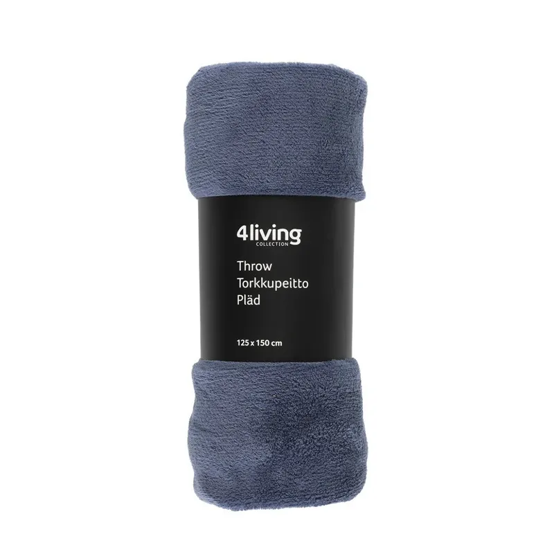 4Living pledas Gert 125×150 cm, tamsiai mėlynas