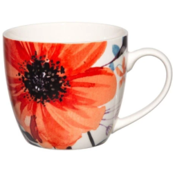 Krūze keramiska Flora 480ml, sarkana