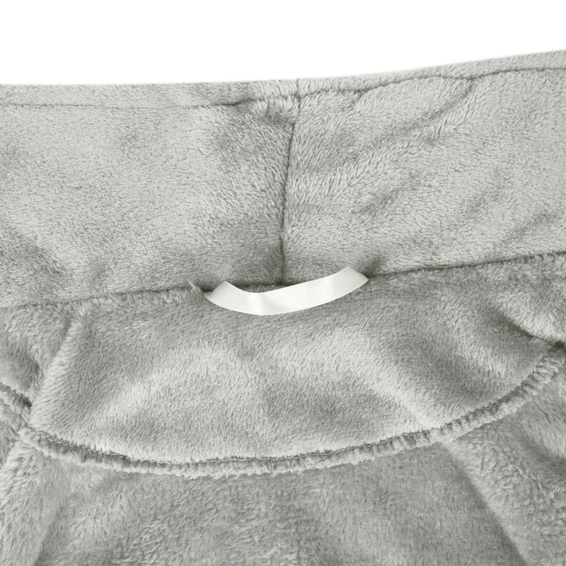 vidaXL Halāts bez kapuces Pelēka xxxl Flanelis