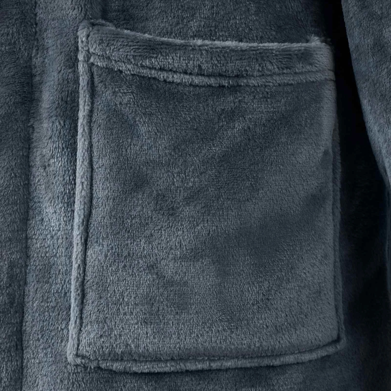 vidaXL Halāts bez kapuces Tums zils xxxl Flanelis