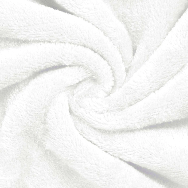 vidaXL Halāts bez kapuces Balts m Flanelis