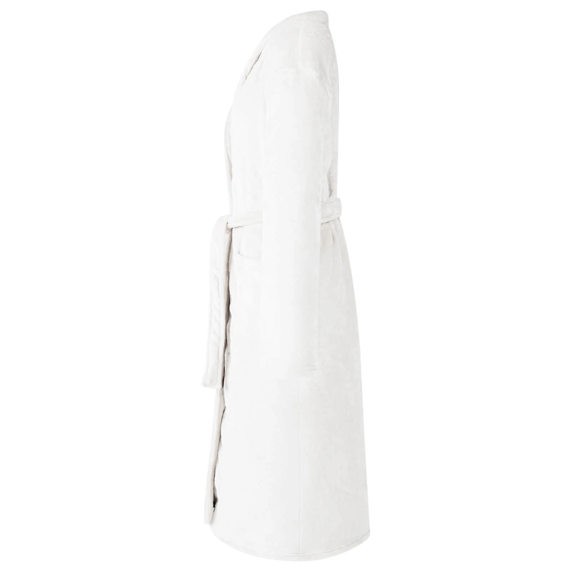 vidaXL Halāts bez kapuces Balts xxxl Flanelis