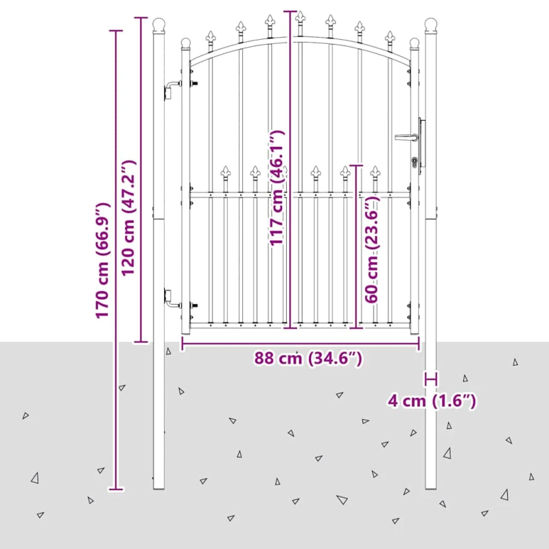 vidaXL Žoga vārti ar naglām Pelēka 150 x 100 cm Pulverkrāsots tērauds