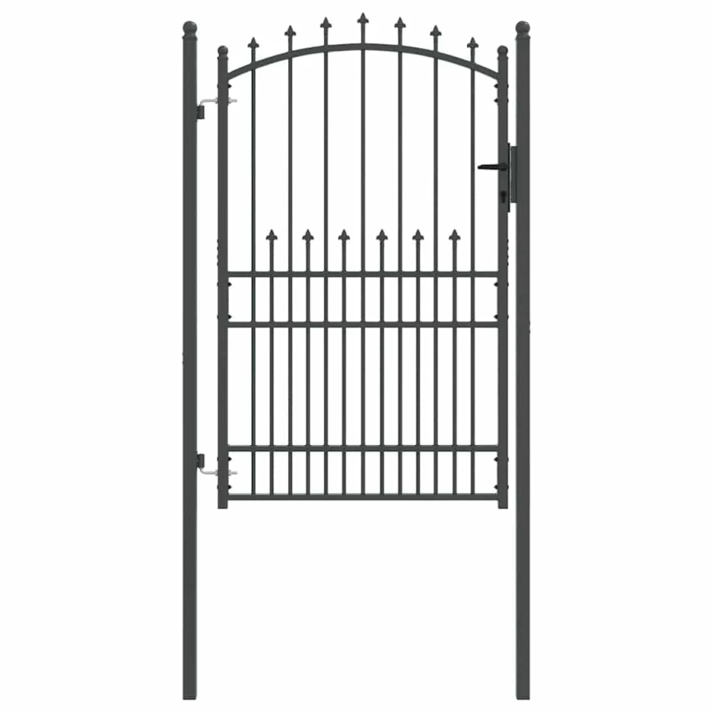 vidaXL Žoga vārti ar naglām Pelēka 200 x 100 cm Pulverkrāsots tērauds