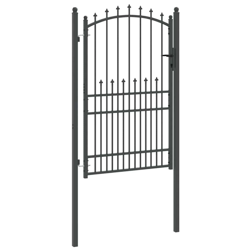 vidaXL Žoga vārti ar naglām Pelēka 200 x 100 cm Pulverkrāsots tērauds