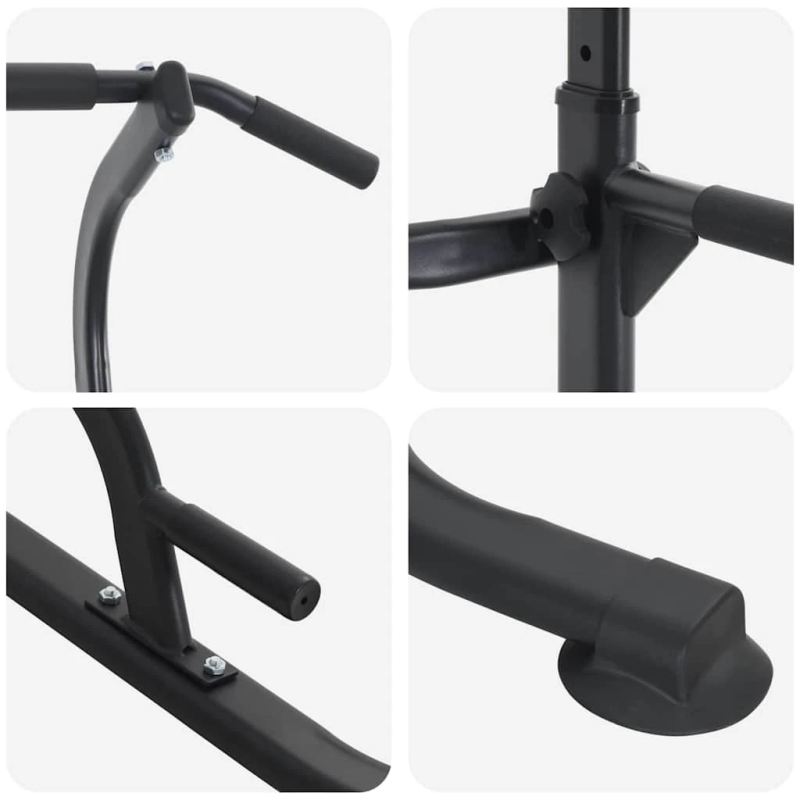 vidaXL Jaudas torņa pievelkšanās stacija Melna 102 x 95 x 210 cm