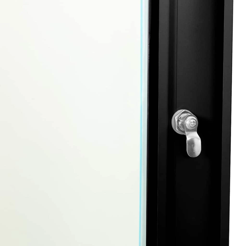 vidaXL Tīkla skapis ar uzglabāšanu Melna 60 x 60 x 35 cm Tērauds