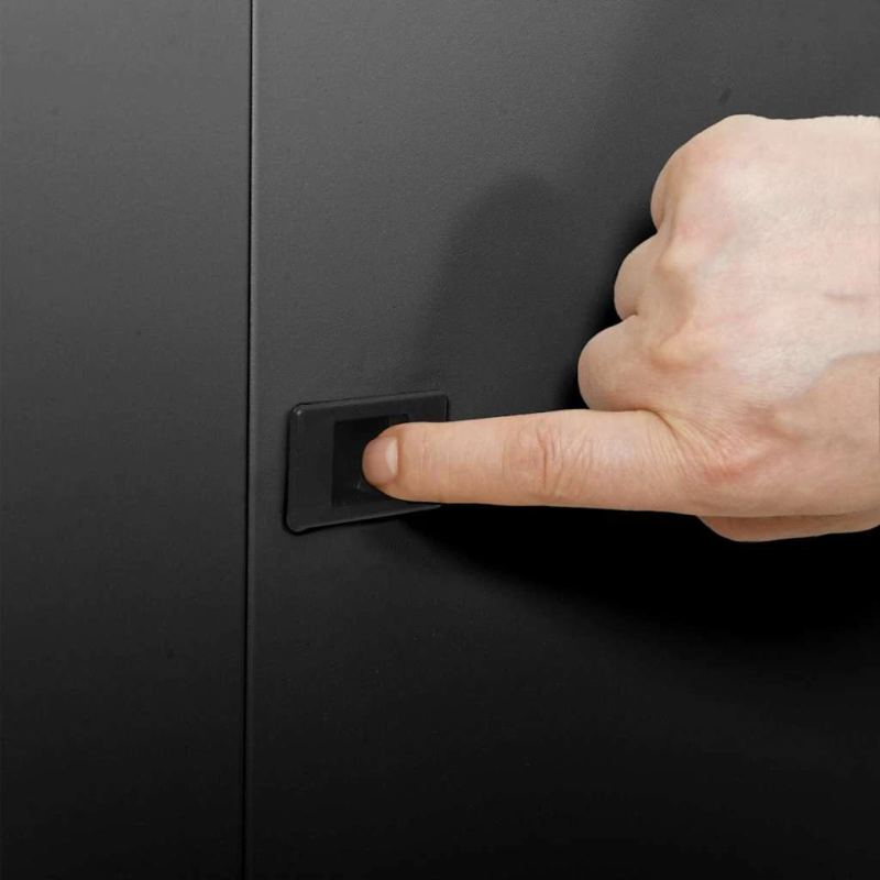 vidaXL Tīkla skapis ar uzglabāšanu Melna 60 x 60 x 35 cm Tērauds