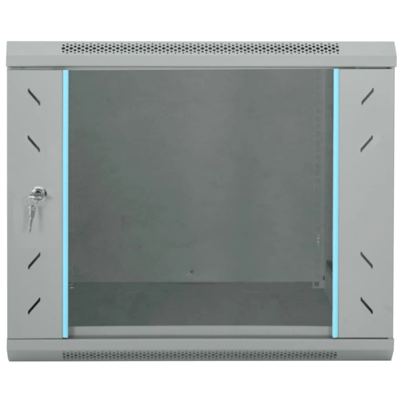 vidaXL Tīkla skapis ar uzglabāšanu Pelēka 60 x 60 x 50 cm Tērauds