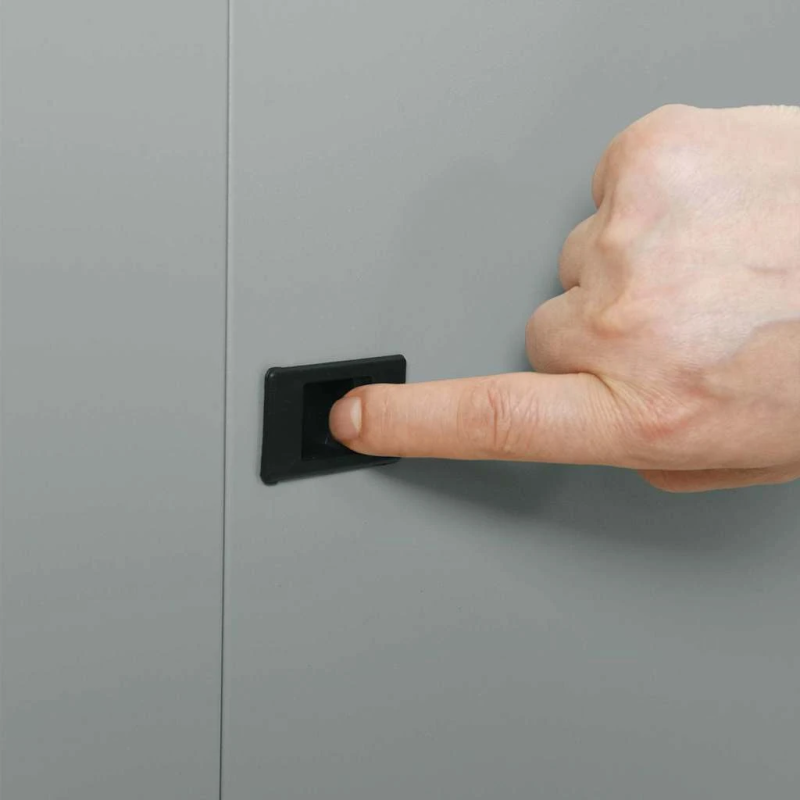 vidaXL Tīkla skapis ar uzglabāšanu Pelēka 60 x 60 x 65 cm Tērauds