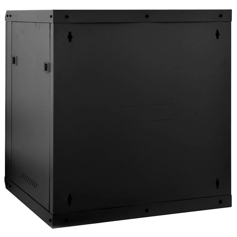 vidaXL Tīkla skapis ar uzglabāšanu Melna 60 x 45 x 65 cm Tērauds