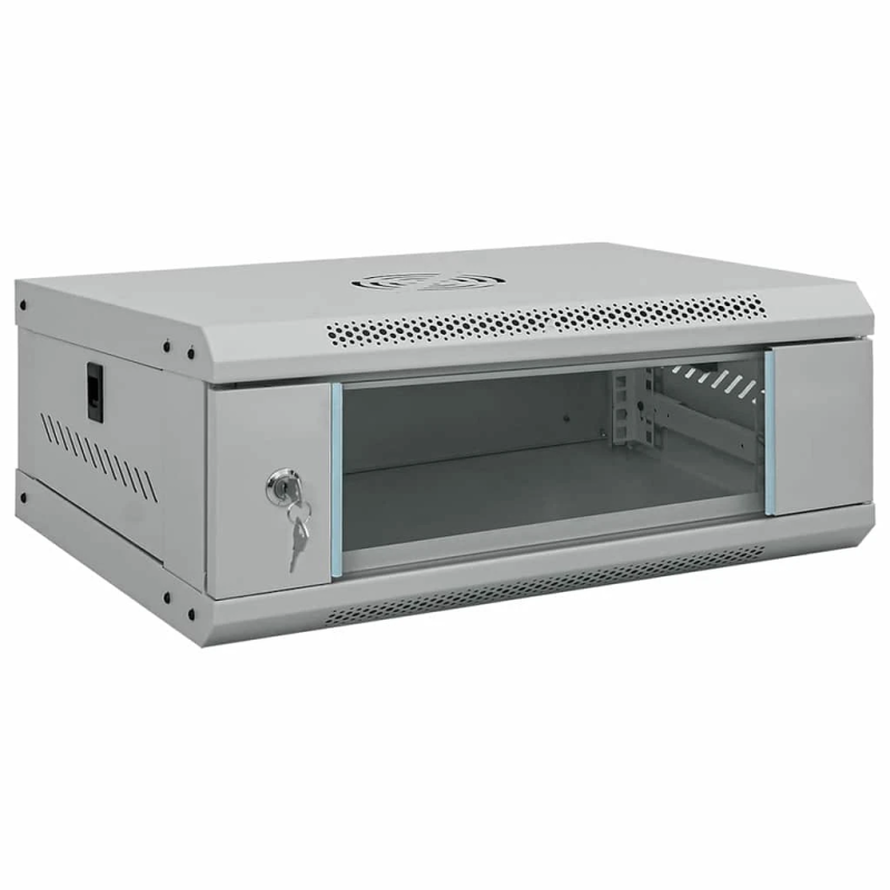 vidaXL Tīkla skapis ar uzglabāšanu Pelēka 53 x 45 x 21 cm Tērauds