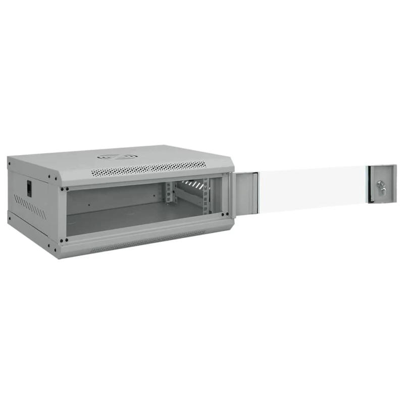 vidaXL Tīkla skapis ar uzglabāšanu Pelēka 53 x 45 x 21 cm Tērauds