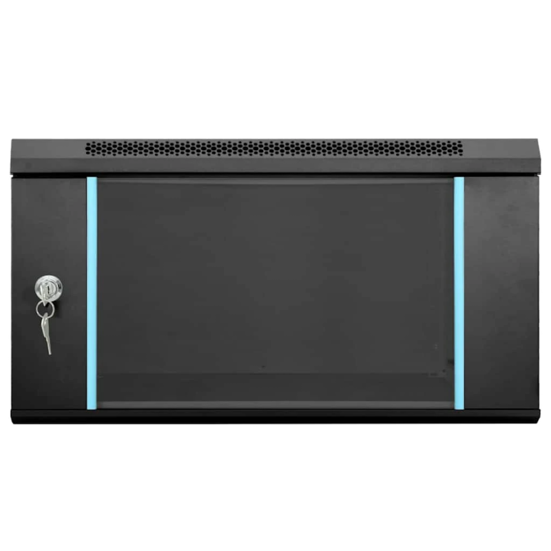 vidaXL Tīkla skapis ar uzglabāšanu Melna 53 x 60 x 30 cm Tērauds