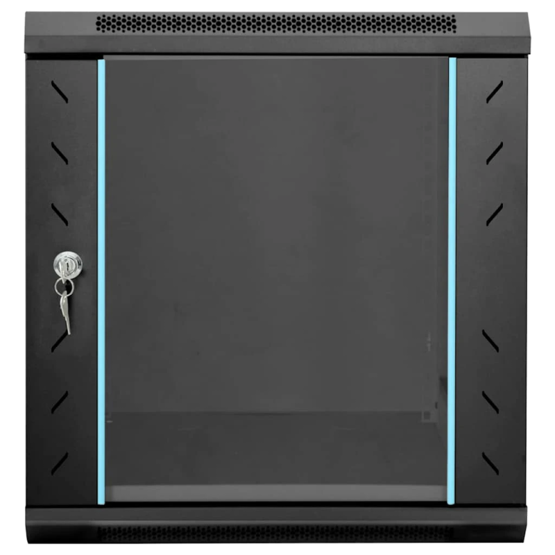 vidaXL Tīkla skapis ar uzglabāšanu Melna 53 x 60 x 60 cm Tērauds