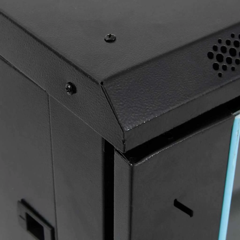 vidaXL Tīkla skapis ar uzglabāšanu Melna 60 x 60 x 80 cm Tērauds