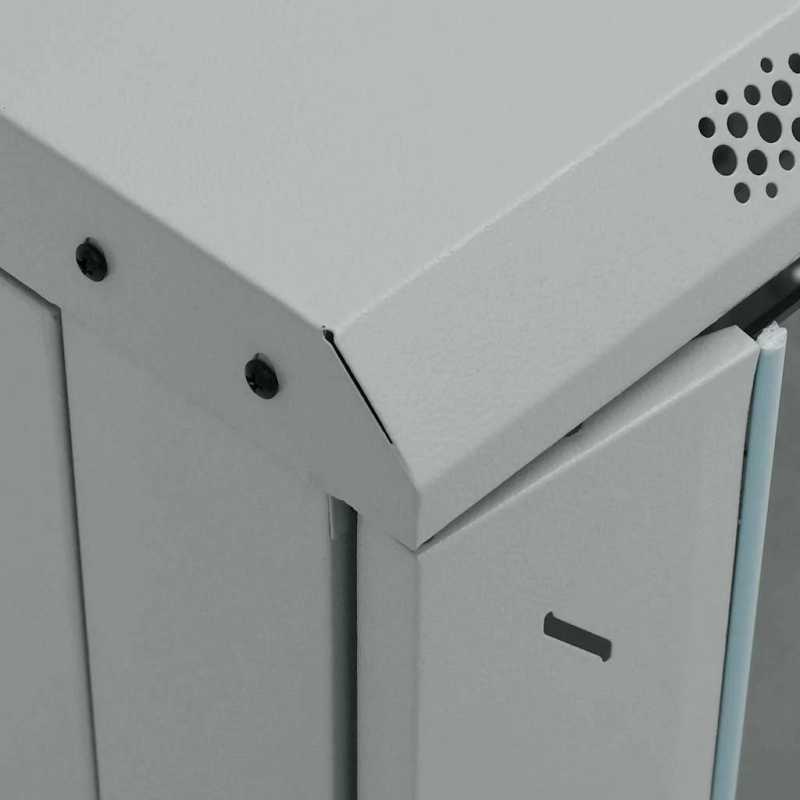 vidaXL Tīkla skapis ar uzglabāšanu Pelēka 60 x 60 x 80 cm Tērauds