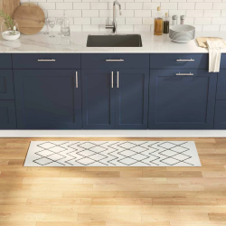 vidaXL Virtuves paklājs Balts 150 x 45 cm Samts