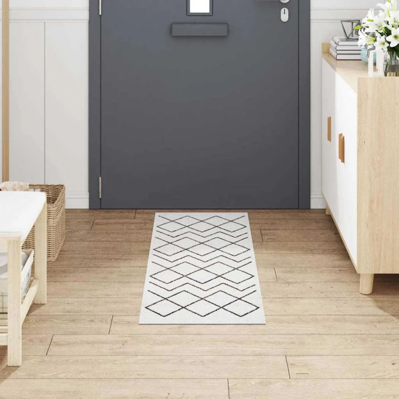 vidaXL Virtuves paklājs Balts 150 x 45 cm Samts