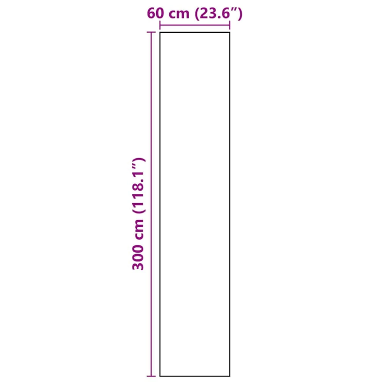 vidaXL Virtuves paklājs Balts 300 x 60 cm Samts