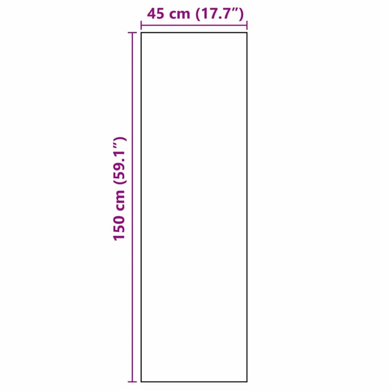 vidaXL Virtuves paklājs Melna 150 x 45 cm Samts