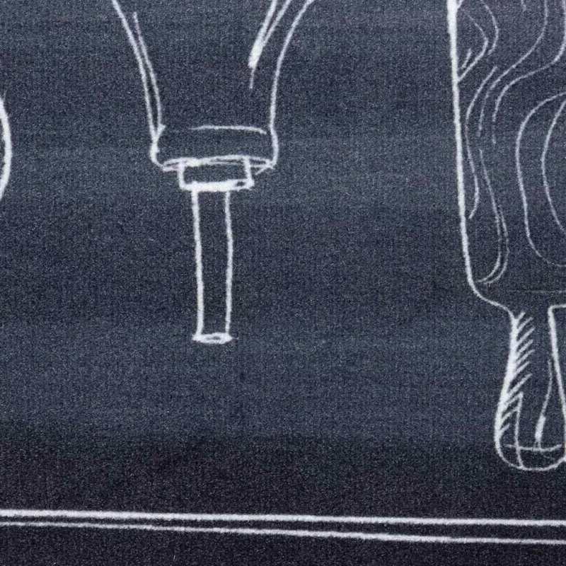 vidaXL Virtuves paklājs Melna 300 x 60 cm Samts