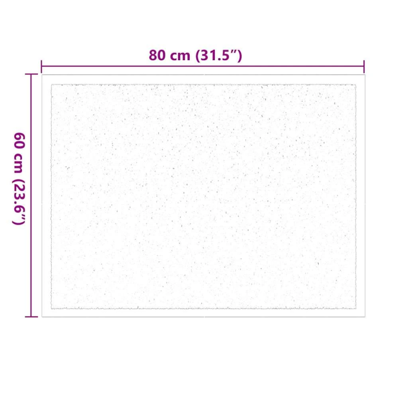 vidaXL Durvju paklājs Melna 60 x 40 x 1.2 cm Teddy audums