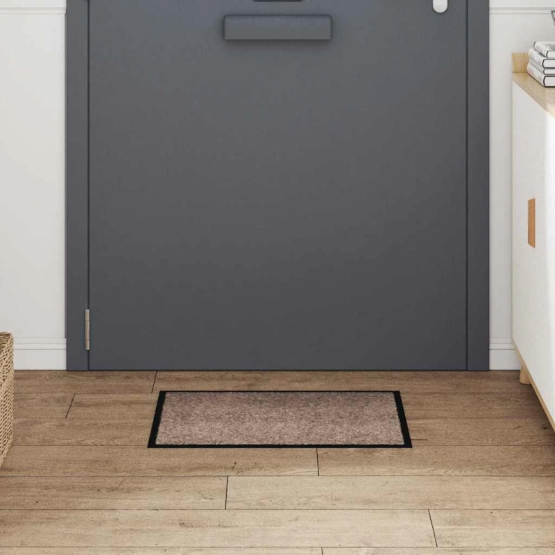 vidaXL Durvju paklājs Bēša 60 x 40 x 1.2 cm Teddy audums