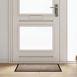 vidaXL Durvju paklājs Bēša 60 x 40 x 1.2 cm Teddy audums