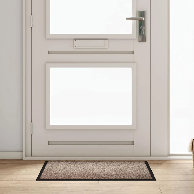 vidaXL Durvju paklājs Bēša 60 x 40 x 1.2 cm Teddy audums