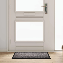 vidaXL Durvju paklājs Gaiši pelēks 60 x 40 x 1.2 cm Teddy audums