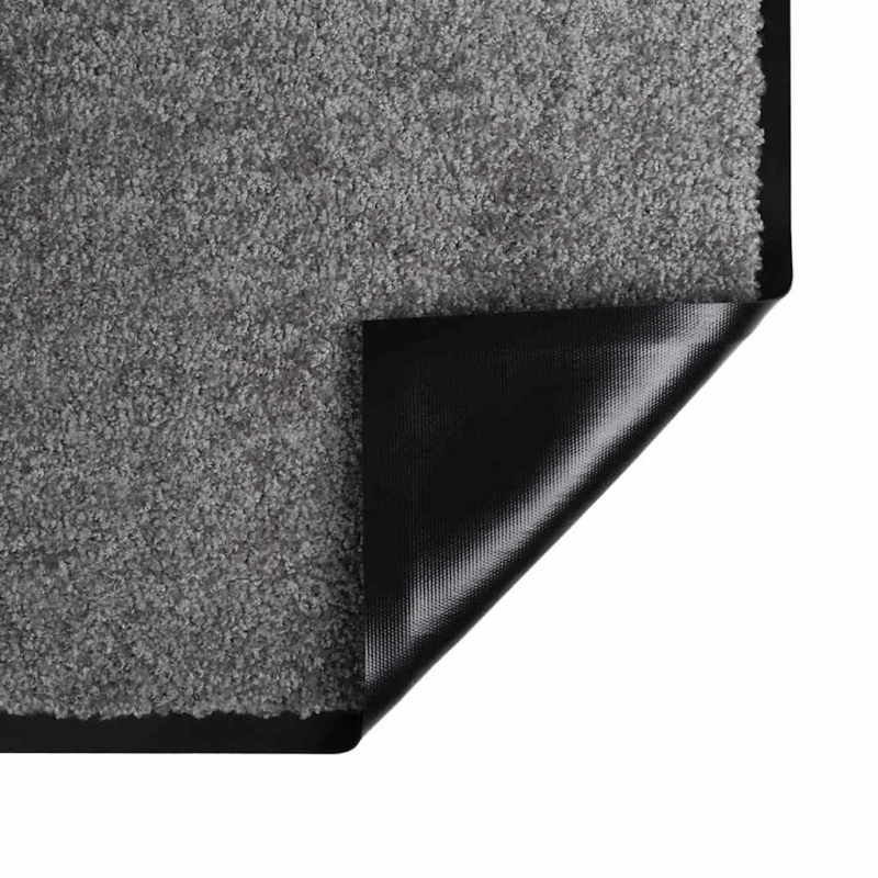 vidaXL Durvju paklājs Gaiši pelēks 60 x 40 x 1.2 cm Teddy audums