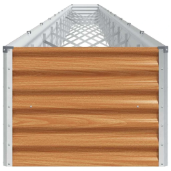 vidaXL Augstā puķu kaste Gaiši brūns 1164 x 50 x 36 cm Cinkots tērauds