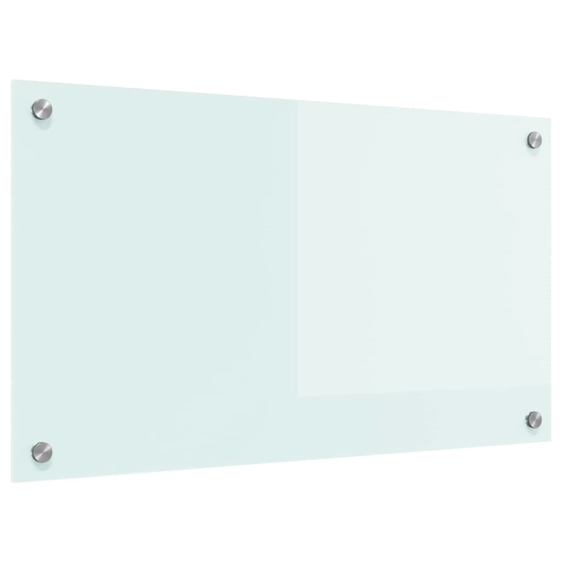 vidaXL Virtuves aizsargpanelis Balts 70 x 40 cm rūdīts stikls