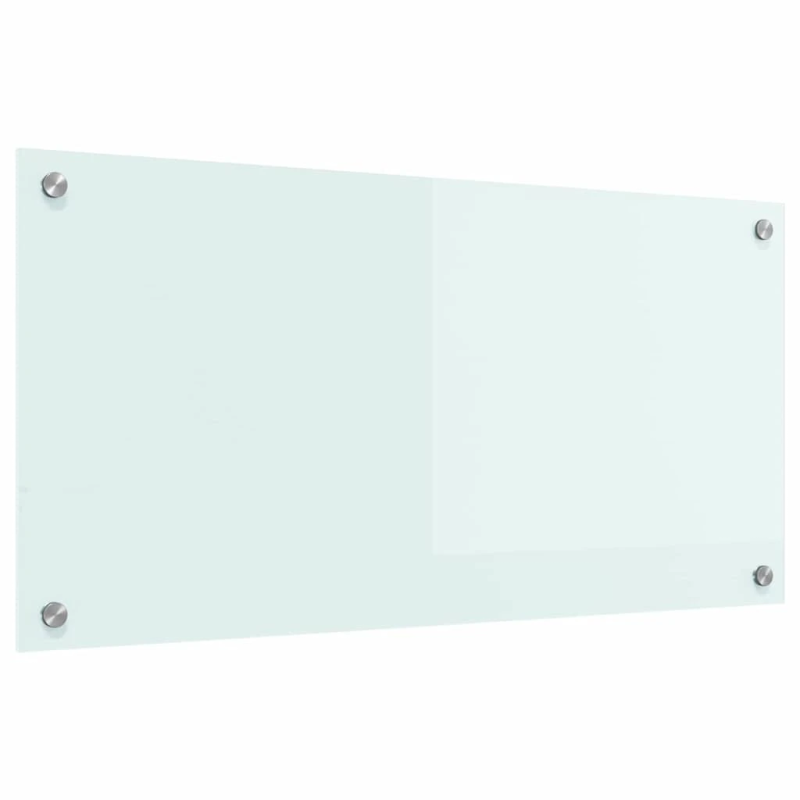 vidaXL Virtuves aizsargpanelis Balts 80 x 40 cm rūdīts stikls