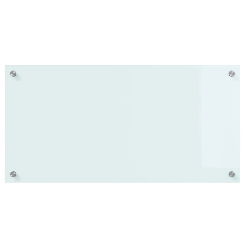 vidaXL Virtuves aizsargpanelis Balts 80 x 40 cm rūdīts stikls