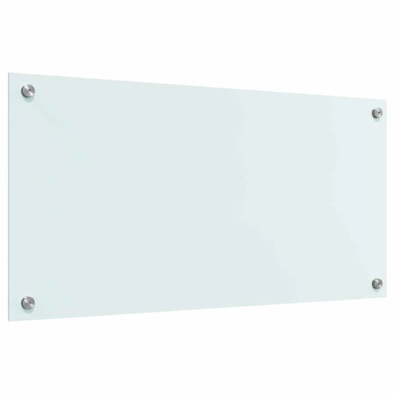 vidaXL Virtuves aizsargpanelis Balts 80 x 40 cm rūdīts stikls