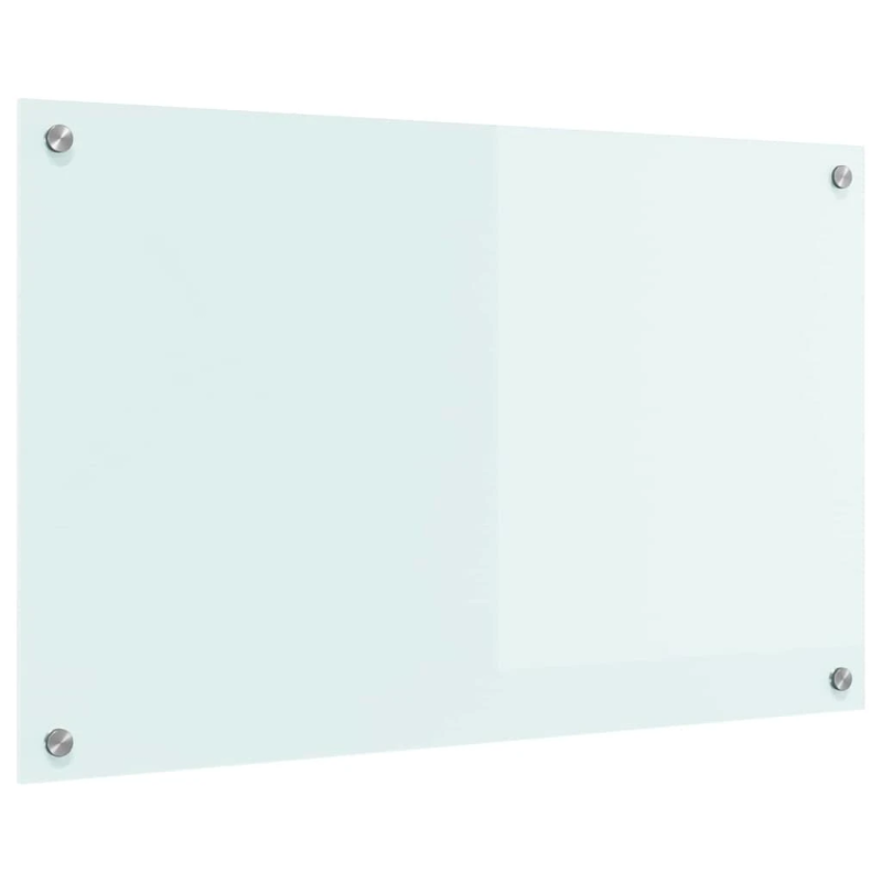 vidaXL Virtuves aizsargpanelis Balts 80 x 50 cm rūdīts stikls