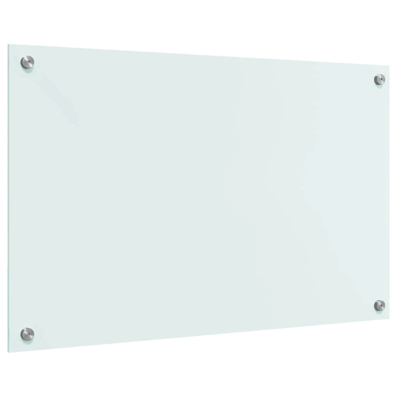 vidaXL Virtuves aizsargpanelis Balts 80 x 50 cm rūdīts stikls