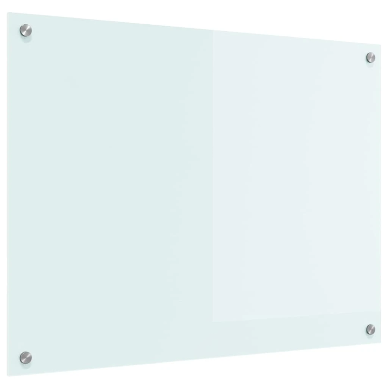 vidaXL Virtuves aizsargpanelis Balts 80 x 60 cm rūdīts stikls