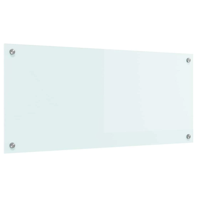 vidaXL Virtuves aizsargpanelis Balts 90 x 40 cm rūdīts stikls
