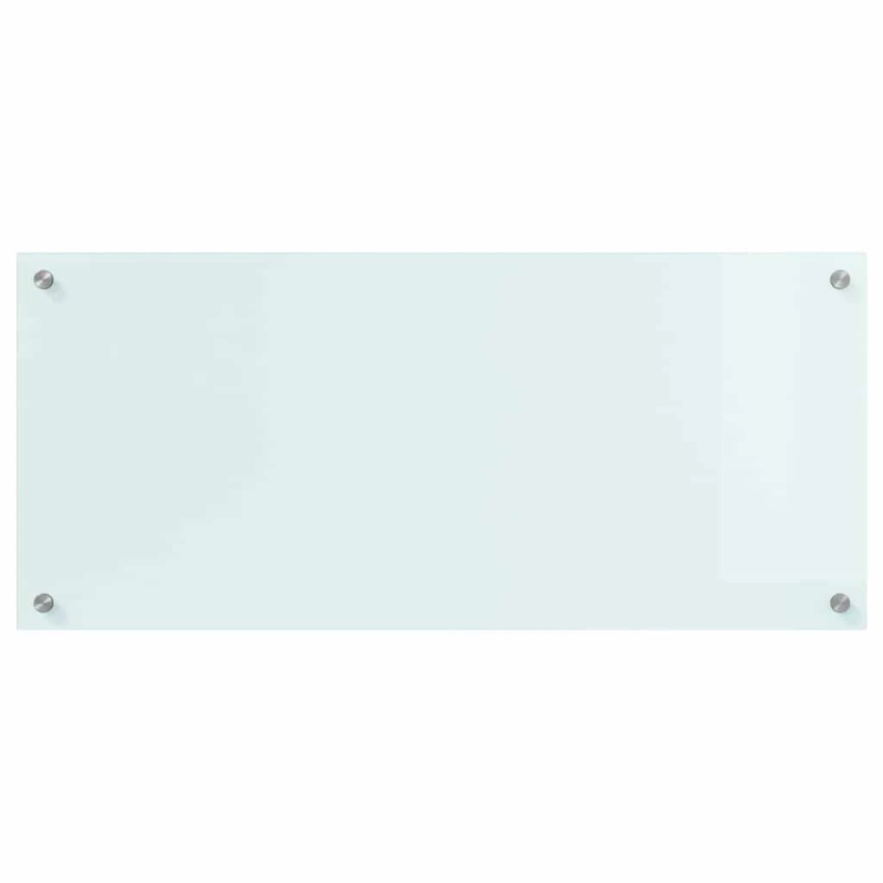 vidaXL Virtuves aizsargpanelis Balts 90 x 40 cm rūdīts stikls