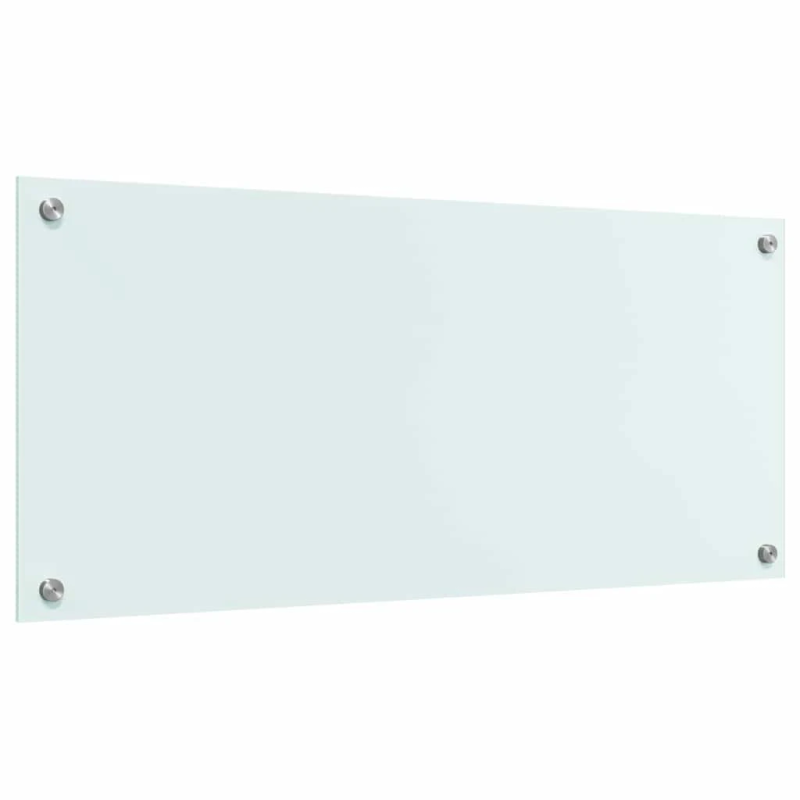 vidaXL Virtuves aizsargpanelis Balts 90 x 40 cm rūdīts stikls