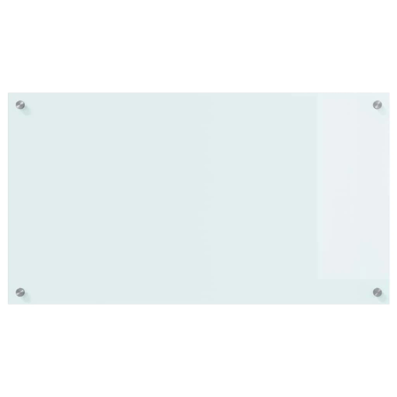 vidaXL Virtuves aizsargpanelis Balts 90 x 50 cm rūdīts stikls