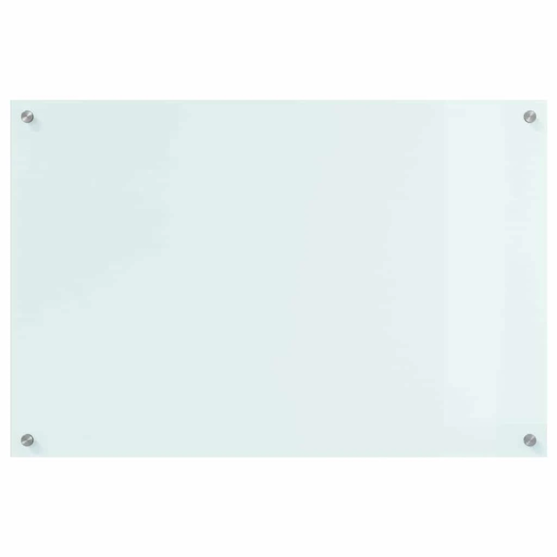 vidaXL Virtuves aizsargpanelis Balts 90 x 60 cm rūdīts stikls