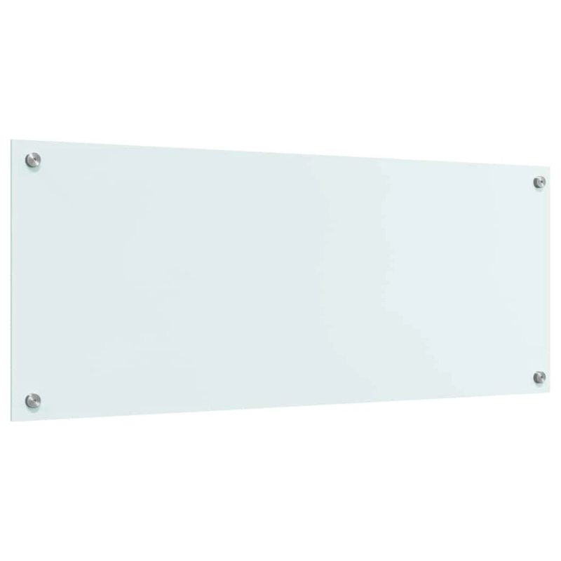 vidaXL Virtuves aizsargpanelis Balts 100 x 40 cm rūdīts stikls