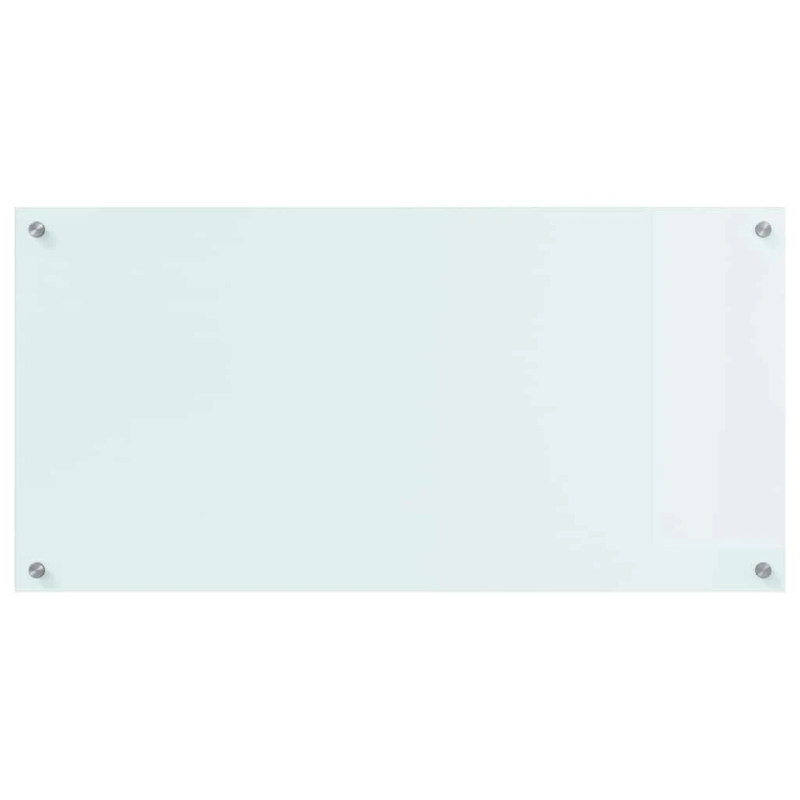vidaXL Virtuves aizsargpanelis Balts 100 x 50 cm rūdīts stikls