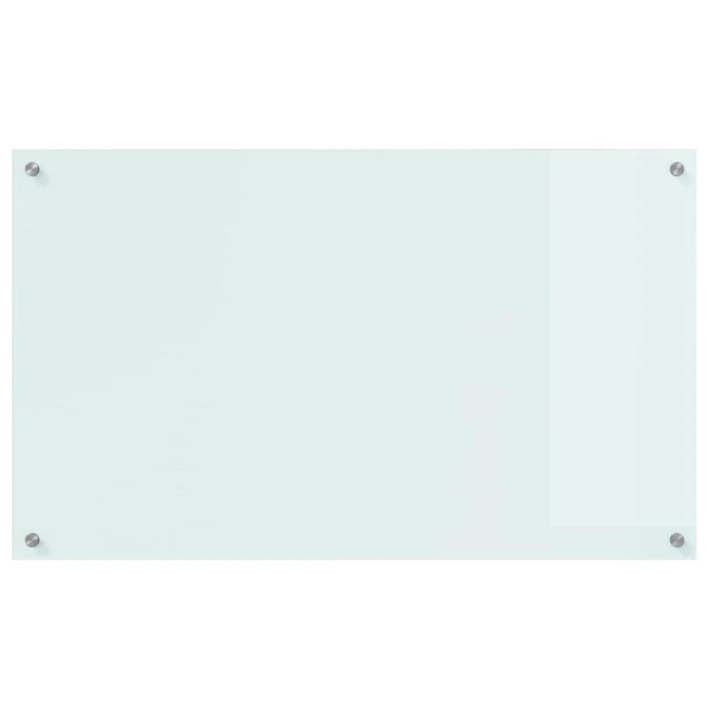 vidaXL Virtuves aizsargpanelis Balts 100 x 60 cm rūdīts stikls