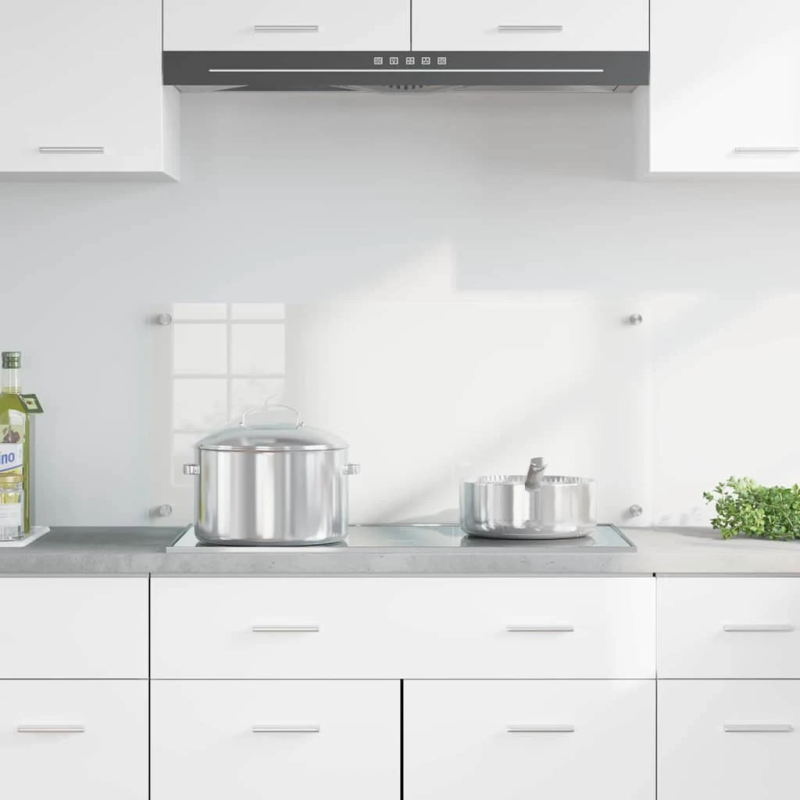 vidaXL Virtuves aizsargpanelis Caurspīdīgs 90 x 40 cm rūdīts stikls