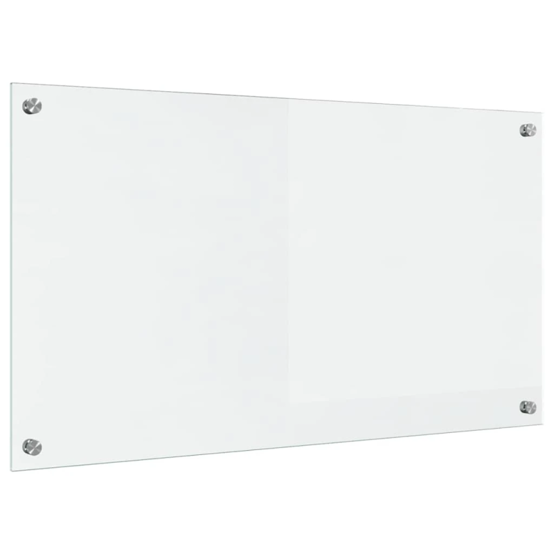 vidaXL Virtuves aizsargpanelis Caurspīdīgs 90 x 50 cm rūdīts stikls